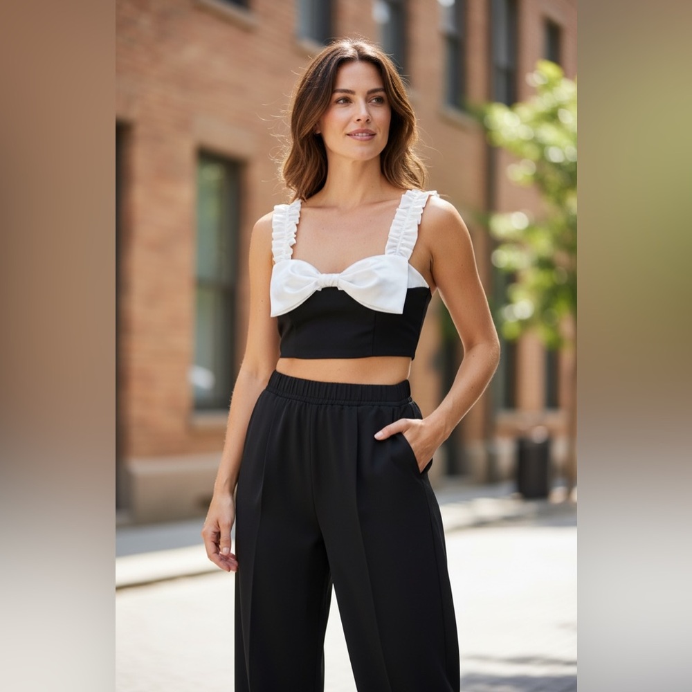 Elegant Black and White Women's set